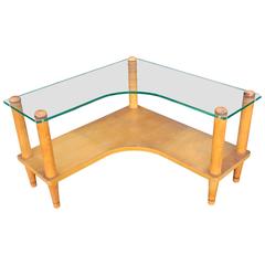 French Glass Top Coffee Table