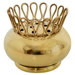 Rare Brass Vase in the Style of Gio Ponti, Italy, 1950s 3