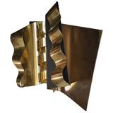 Modernist Abstract Brass and Enamel Wall Sculpture by C. Jere