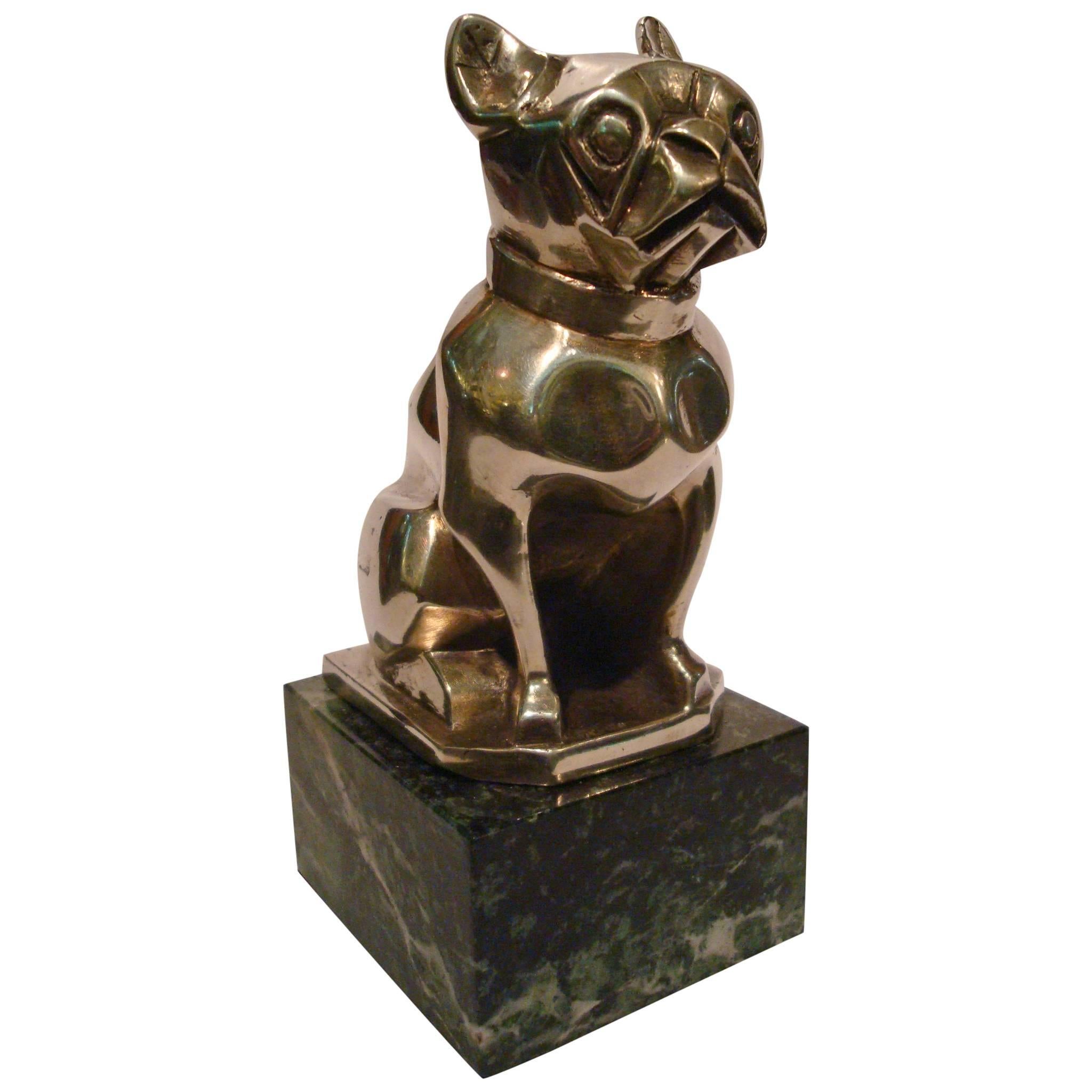 Art Deco French Bulldog Bookend or Paperweight, France, 1925