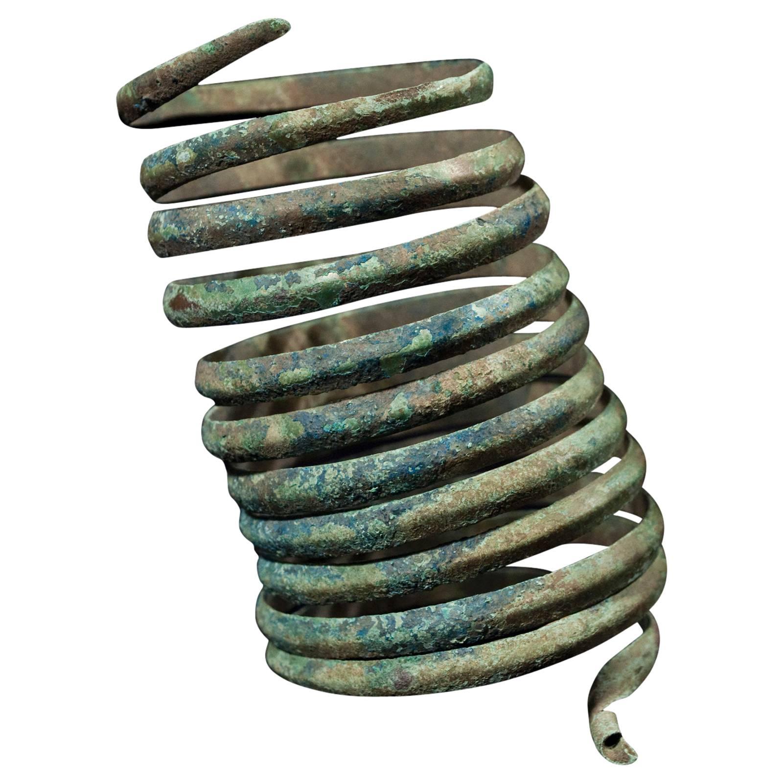 Ancient Near Eastern Coiled Bronze Bracelet