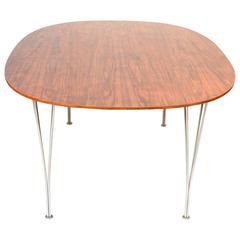 Rosewood Superellipse Table by Bruno Mathsson and Piet Hein for Fritz Hansen