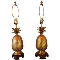 Frederick Cooper Brass Pineapple Lamps