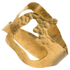 Bracelet "Rhea" Gold-Plated Hand-Hammered by Jacques Jarrige 6