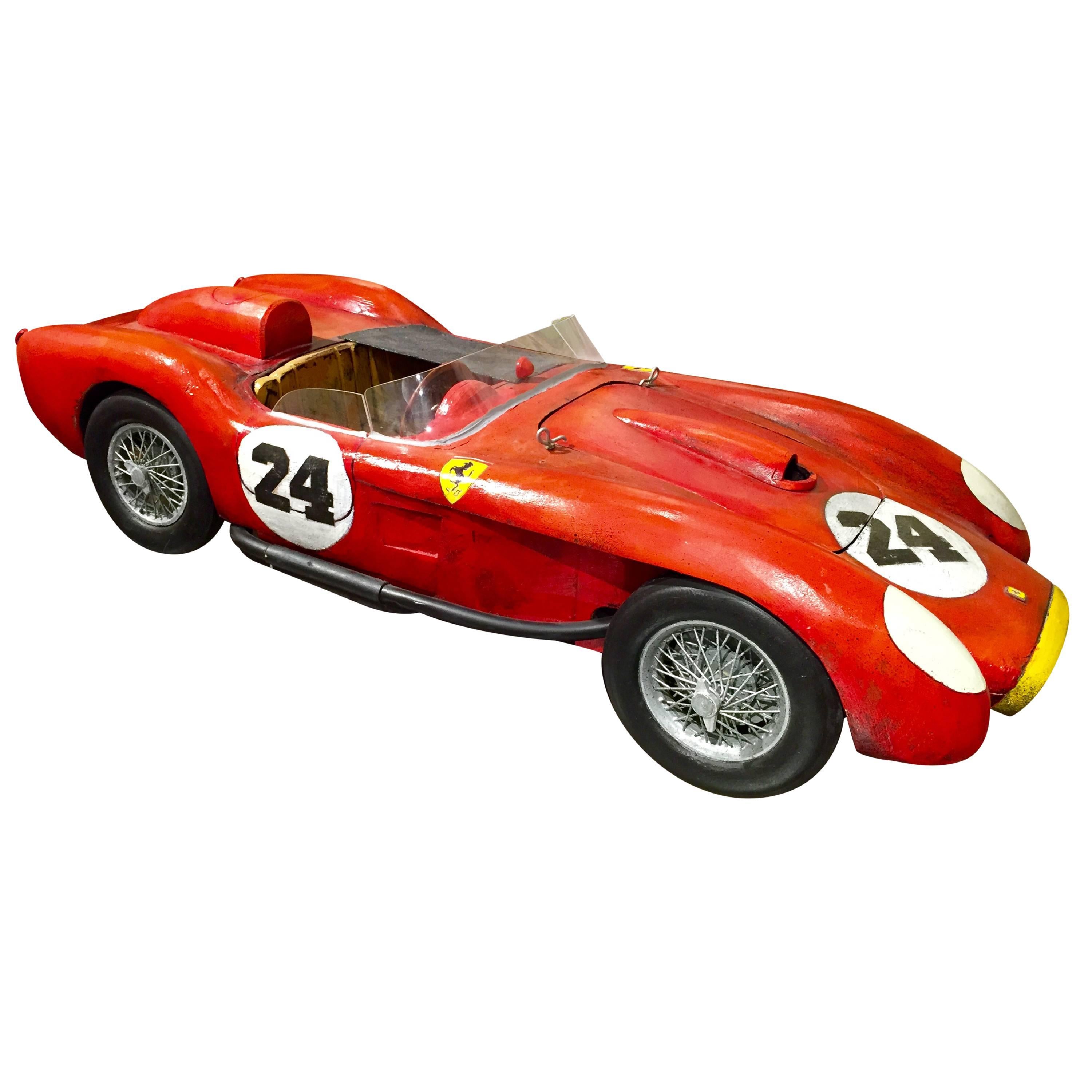 1957 Ferrari Custom Wood Painted Model by Paul Jacobsen
