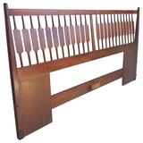 Mid-Century Modern King Bed and Headboard, Kipp Stewart, Drexel Declaration