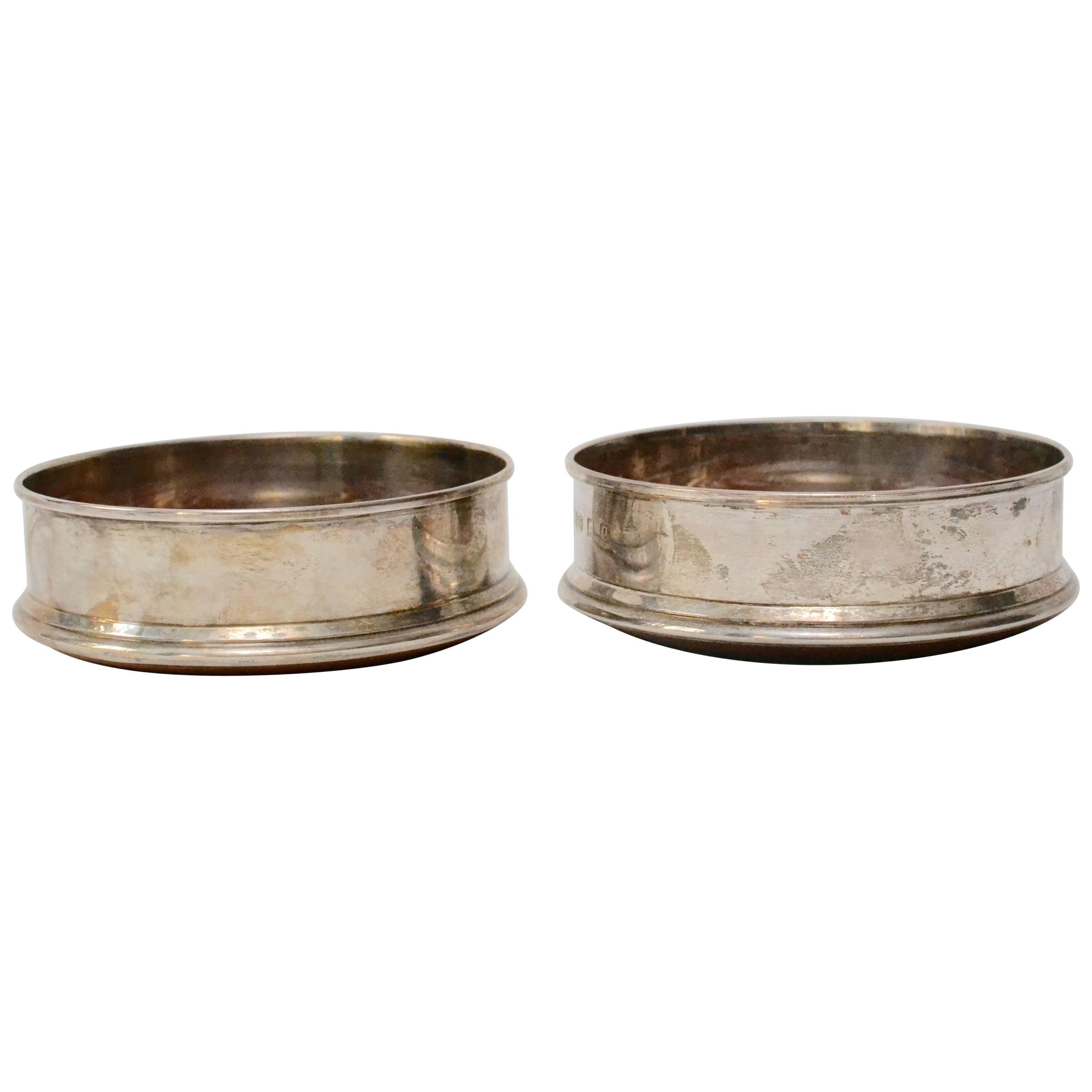 Pair of Silver Coasters, 19th Century