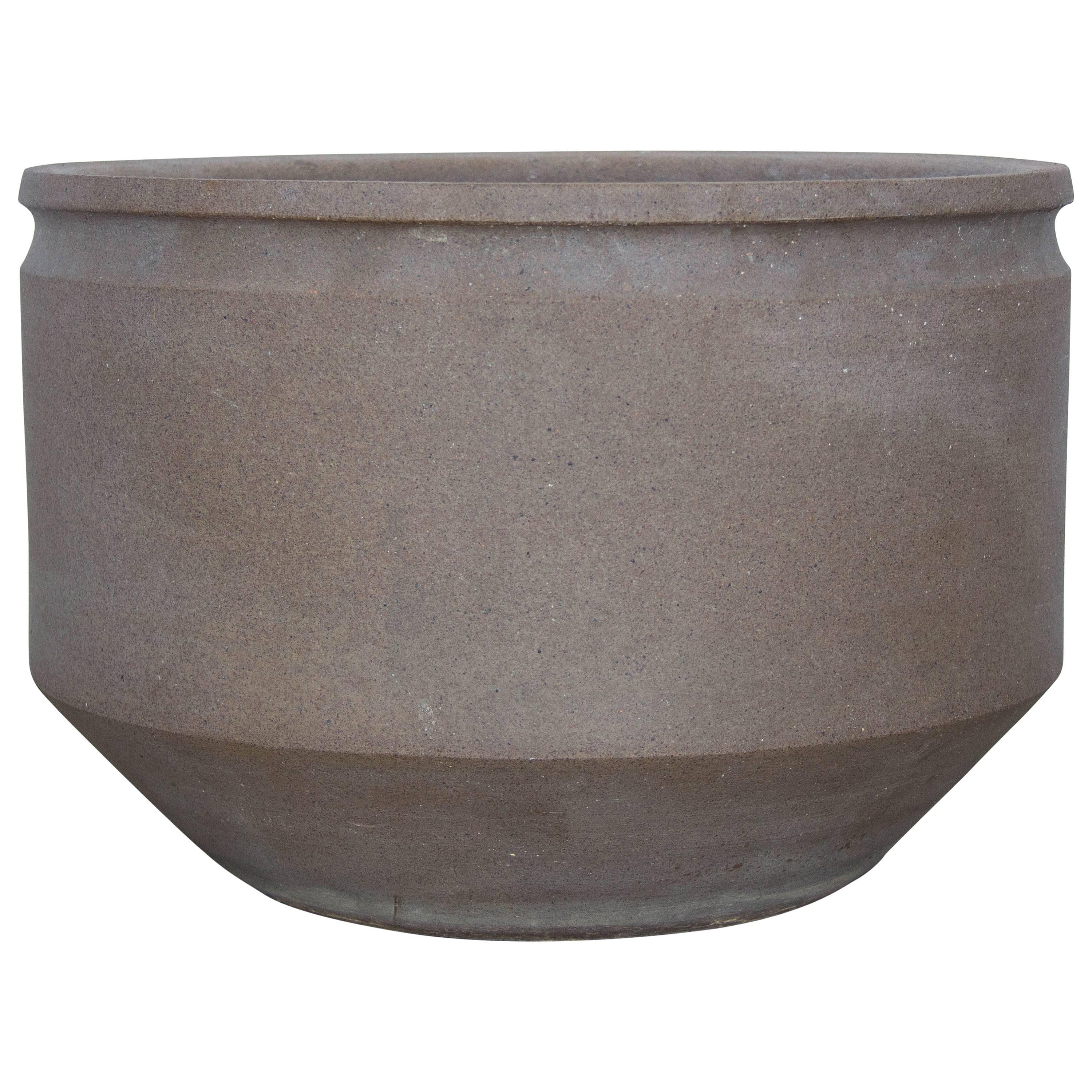 Wide Stoneware Planter by David Cressey