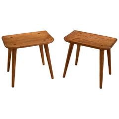 Pair of Early Vintage Swedish Stools