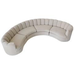 Custom 1980s Semicircular Sofa