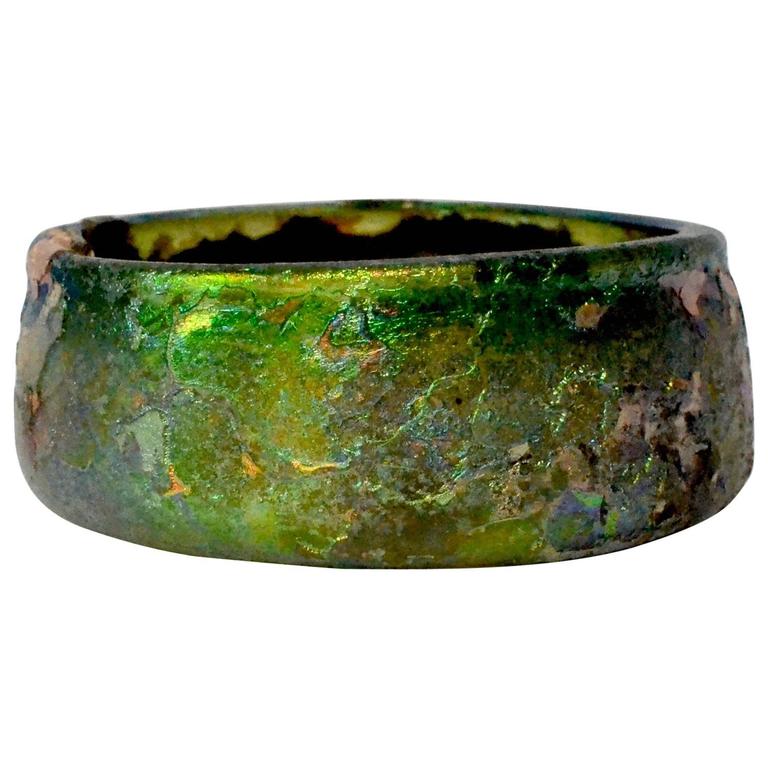 Roman Iridescent Glass Bowl, 1st-3rd Century AD