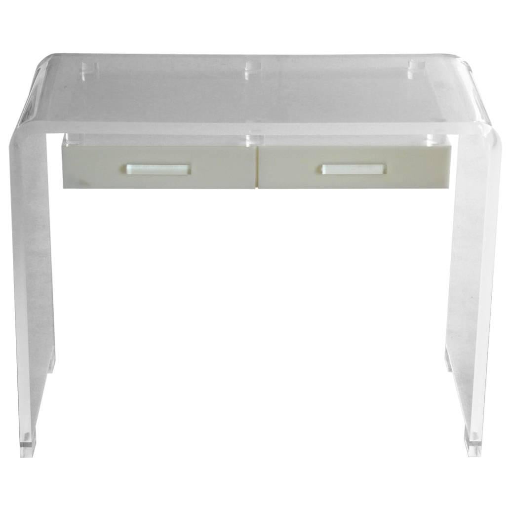 Lucite Waterfall Desk or Vanity For Sale