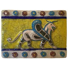 Vintage Ceramic Persian Tile