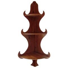 Vintage Hanging Corner Wall Wood Shelf 12