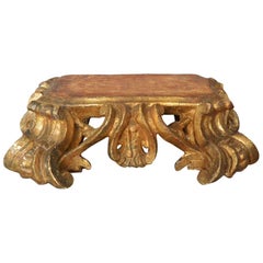 Italian Baroque Gilt Carved Stand