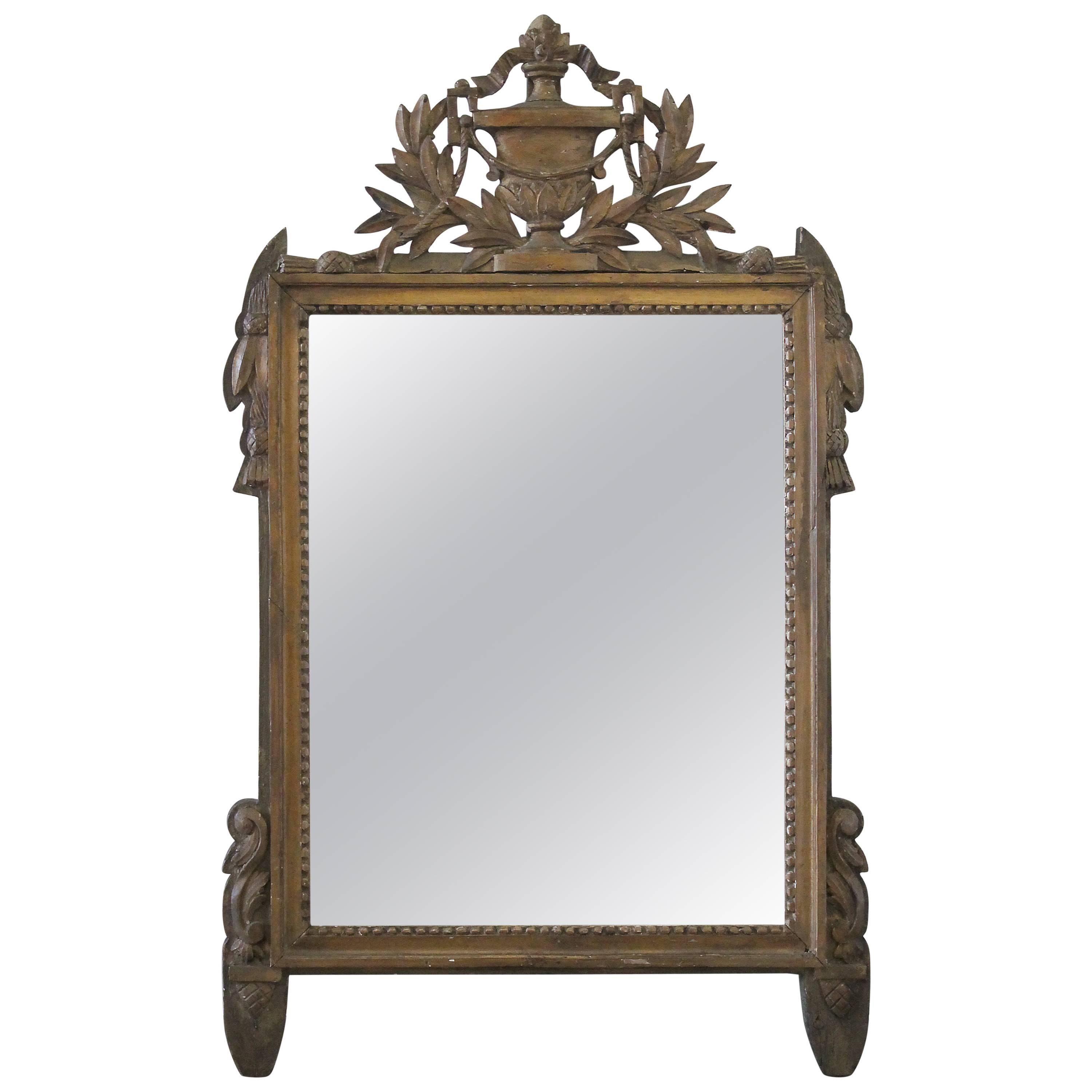 Antique Giltwood French Louis XVI Style Mirror