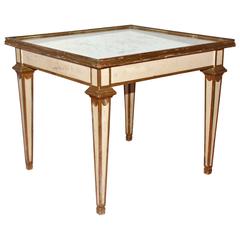 Classical Moderne Mirrored Coffee or Side Table 6
