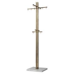 Italian Coat Stand in Marble and Brass