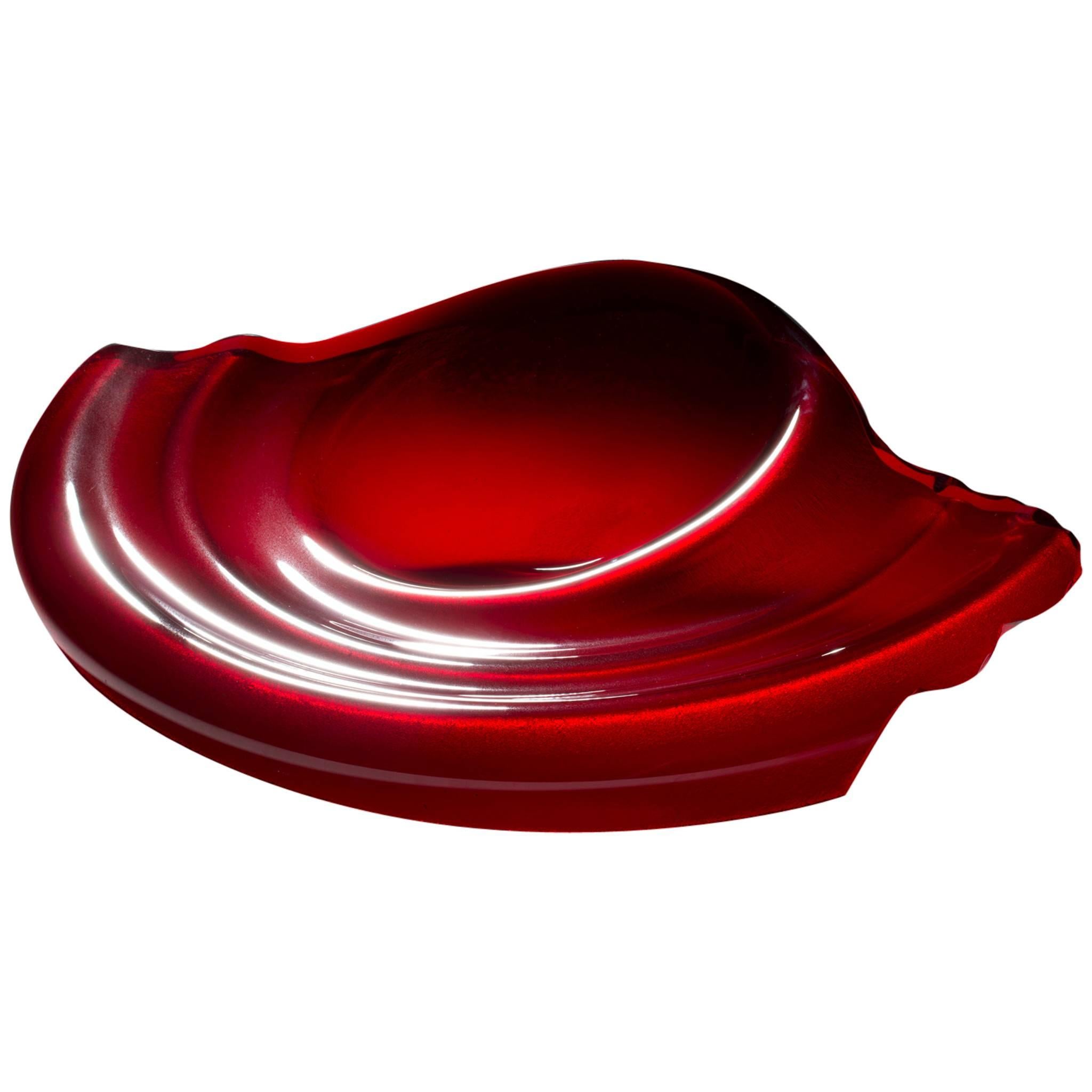 Ruby Maelstrom Bowl by Danny Lane For Sale