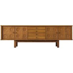 Graphical Blond Credenza in Oak 4