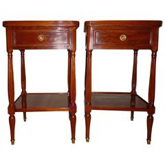 Pair of French Louis XVI Cuban Mahogany Side Tables, circa 1780