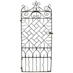Tall Antique Wrought Iron Pedestrian Gate 11