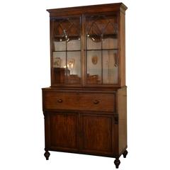 William IV Mahogany Secretaire Bookcase