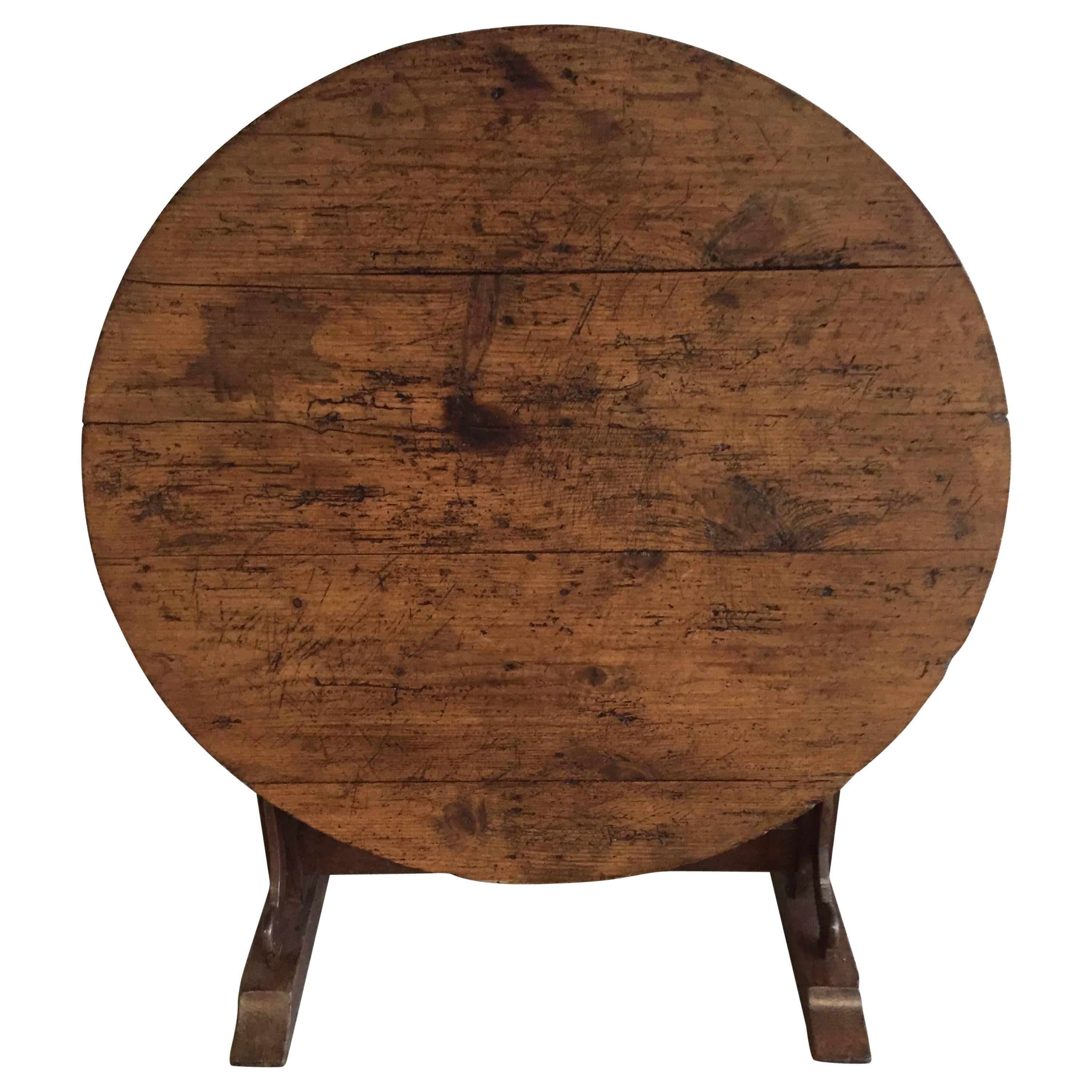 19th Century Pine Wine Table, French
