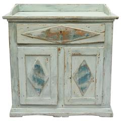 19th Century Swedish Gustavian Country Buffet in Blue and Grey Paint 5