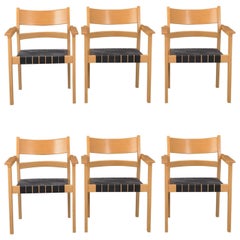 Set of Six Hans J. Wegner Armchairs GE881