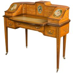 19th Century Satinwood Carlton House Writing Table in the Neoclassical Style