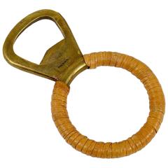 Vintage Carl Auböck Brass Wicker Ring Bottle Opener, Austria, 1950s