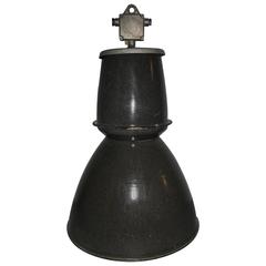 Large Enameled Czech Industrial Ceiling Light 7