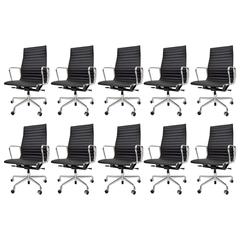 Used (Three Left) Eames Aluminum Group Executive Chairs