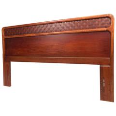 Mid-Century Modern Queen Bed Headboard in the Style of Warren Church