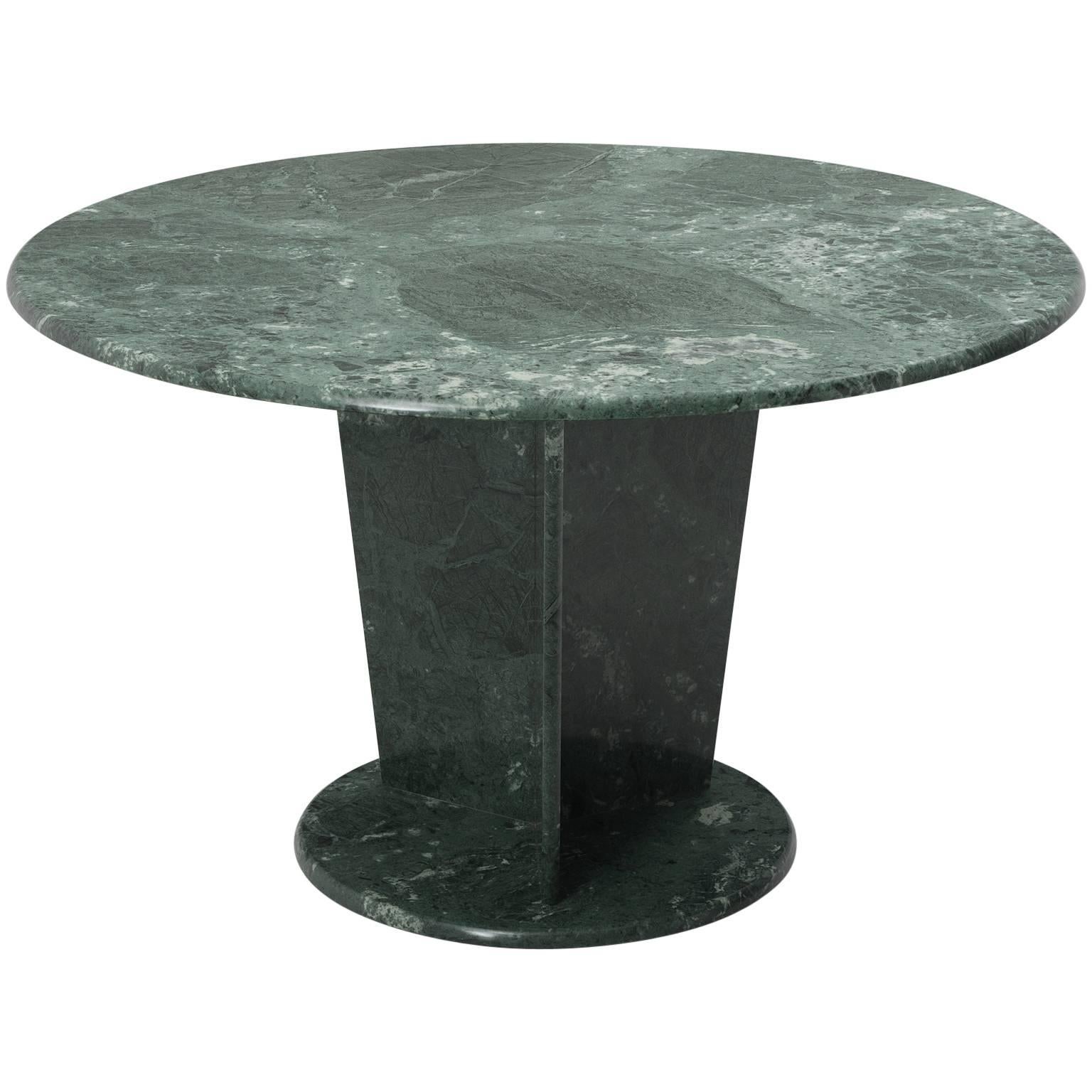 Round Green Marble Center Table 