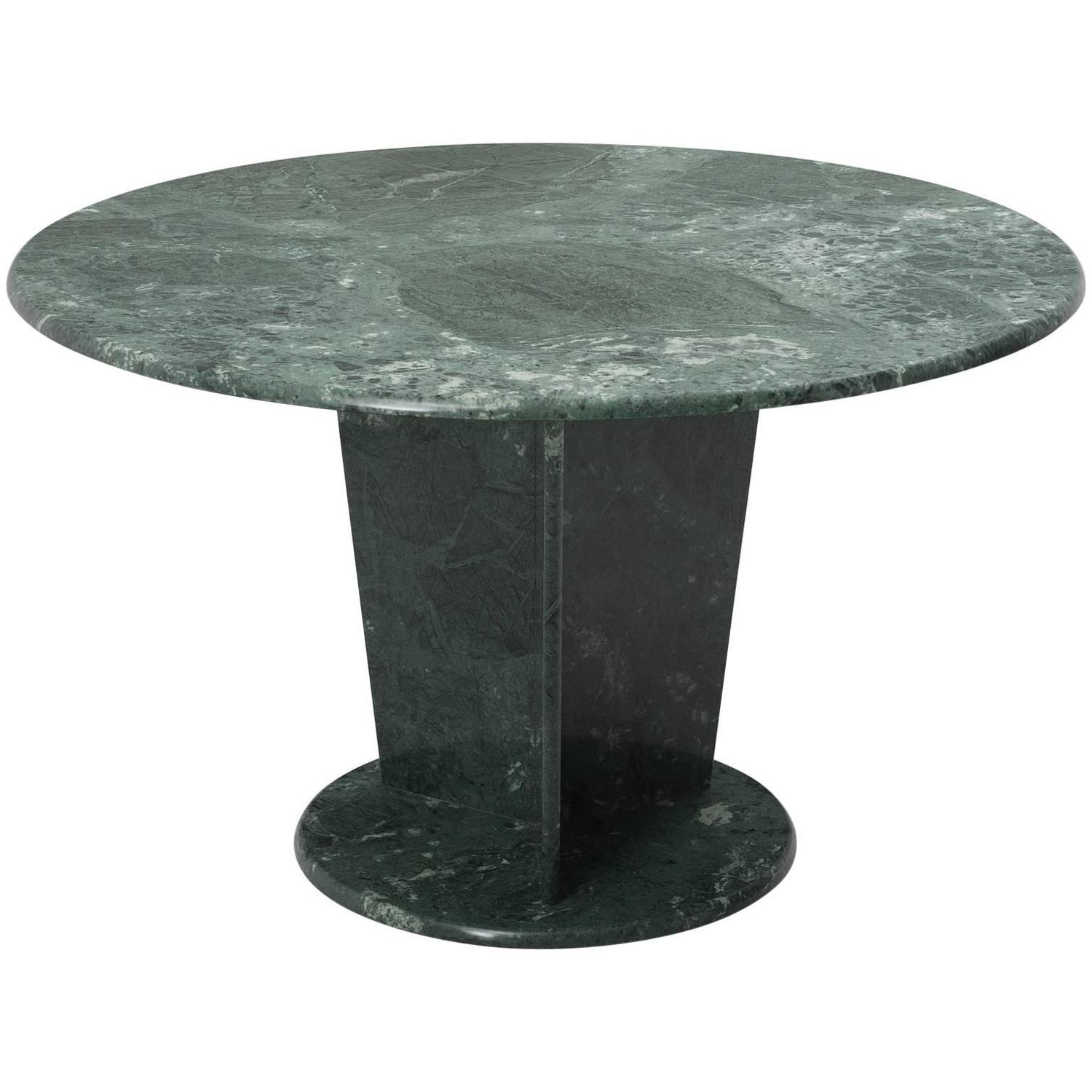 Round Green Marble Center Table For Sale at 1stdibs
