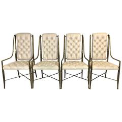 Unique Set of Four Dining Chairs by Mastercraft