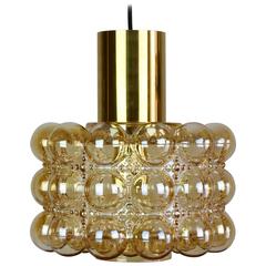 Extra Large Amber Bubble Glass Pendant Light by Helena Tynell for Limburg 2