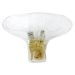 Huge Kalmar Brass and Melting Glass Petal Sconce, Austria, 1970s 10