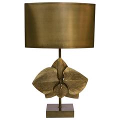 Bronze Sculptural Flower Table Lamp by Maison Charles, Paris, 1970s 6