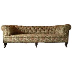 Antique Howard Style Chesterfield Sofa Settee Button-Back Victorian