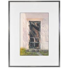 "Weathered Entrance" Signed Watercolor by Maine Artist Randy Eckard, 1989