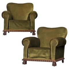 Pair of French Clubs, Art Deco, 19th Century 10