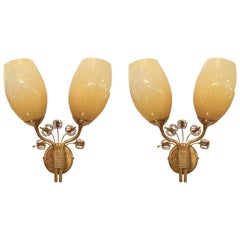 Pair of Paavo Tynell Sconces for Taito, 1940s