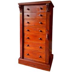 Antique Mahogany Wellington Chest 19th Century Dresser Chest of Drawers