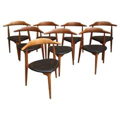 Set of Eight Hans Wegner "Heart" Chairs