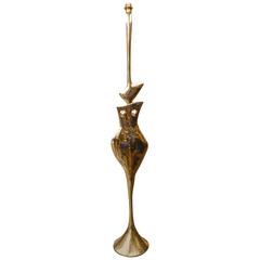 Bronze Floor Lamp by L Armanelli