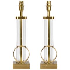 Pair of Lamps in Bronze and Crystal 5