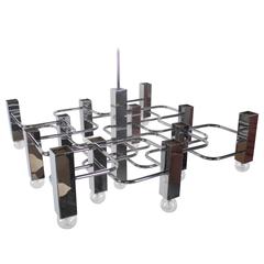 Impressive Graphic Chandelier by Geatano Sciolari 1